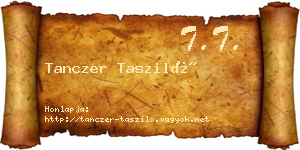 Tanczer Tasziló névjegykártya